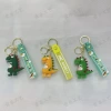 Creative cartoon Internet celebrity figurines, dinosaur cars, silicone pvc keychains, ins cute pendants, bags, couple pendants details Picture